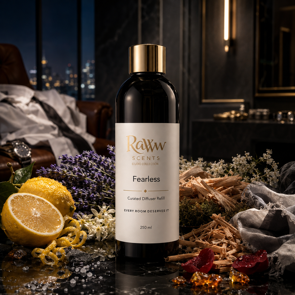Raww Scents Fearless designer perfume inspired diffuser refill, 250 mL