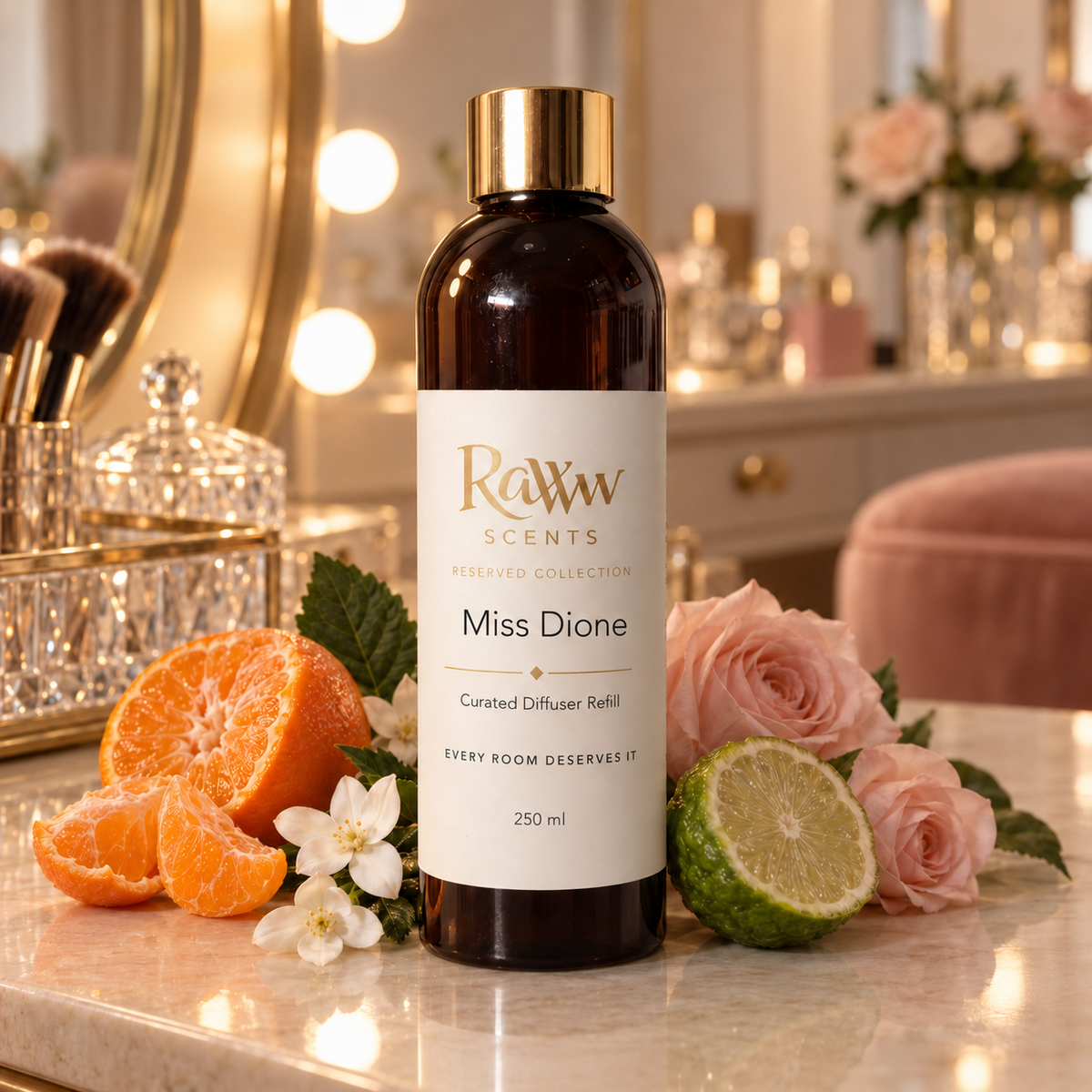 Raww Scents Dione designer perfume inspired diffuser refill, 250 mL